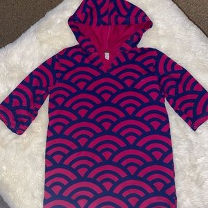 Tea Collection Patterned Tunic w/ Hood, Size 8